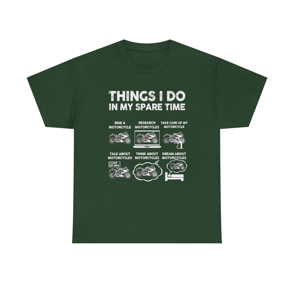 Things I Do Motorcycle shirt back view - motorcycle enthusiast gift