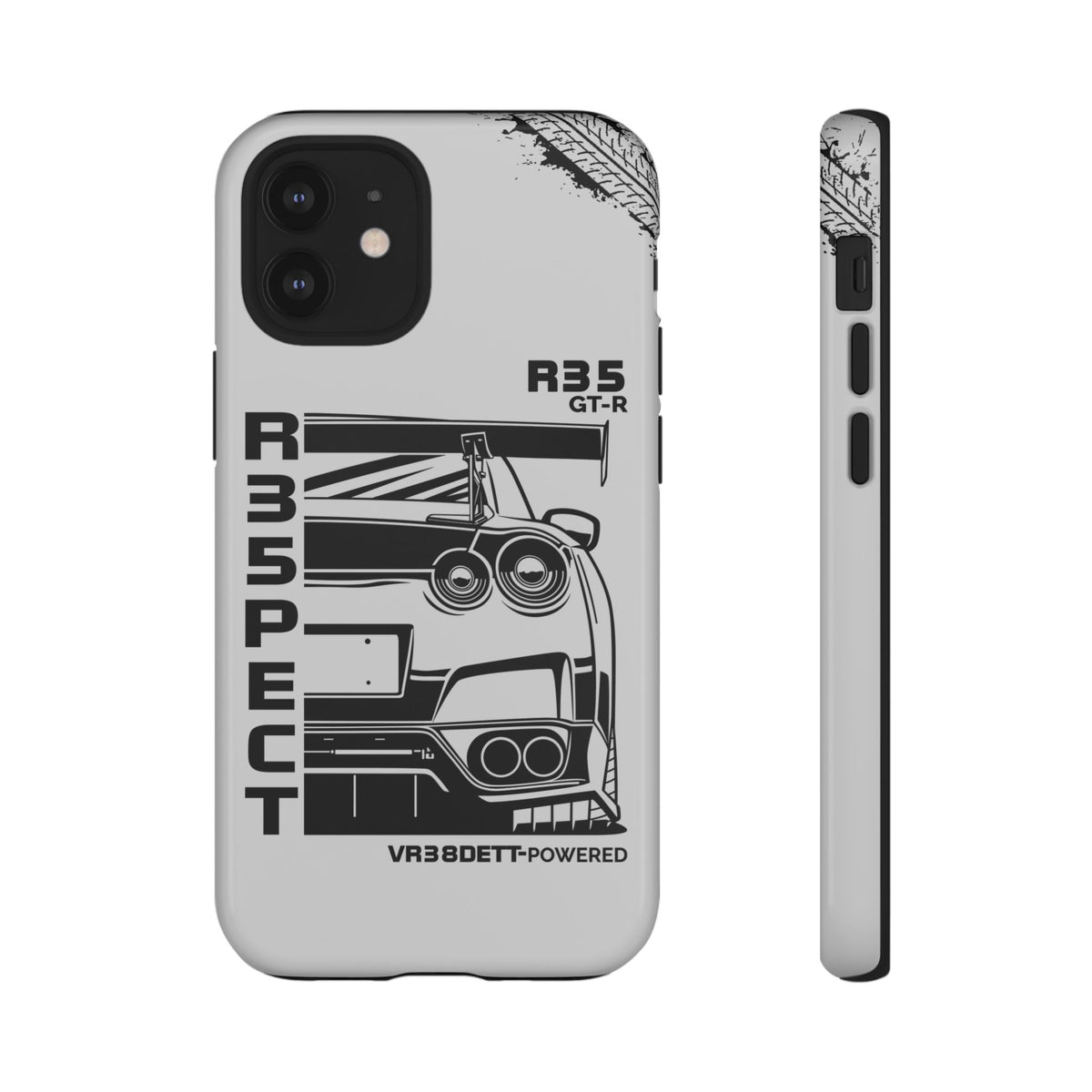 JDM Front View Tough Phone Case - iPhone 12 Mini, glossy, front and side view