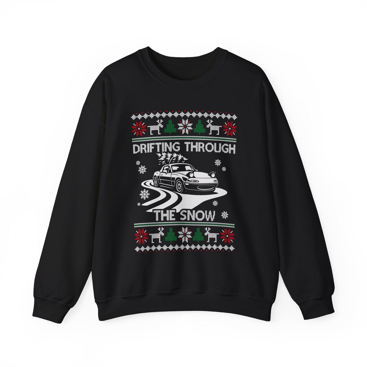 Miata Drifting Ugly Christmas Sweatshirt