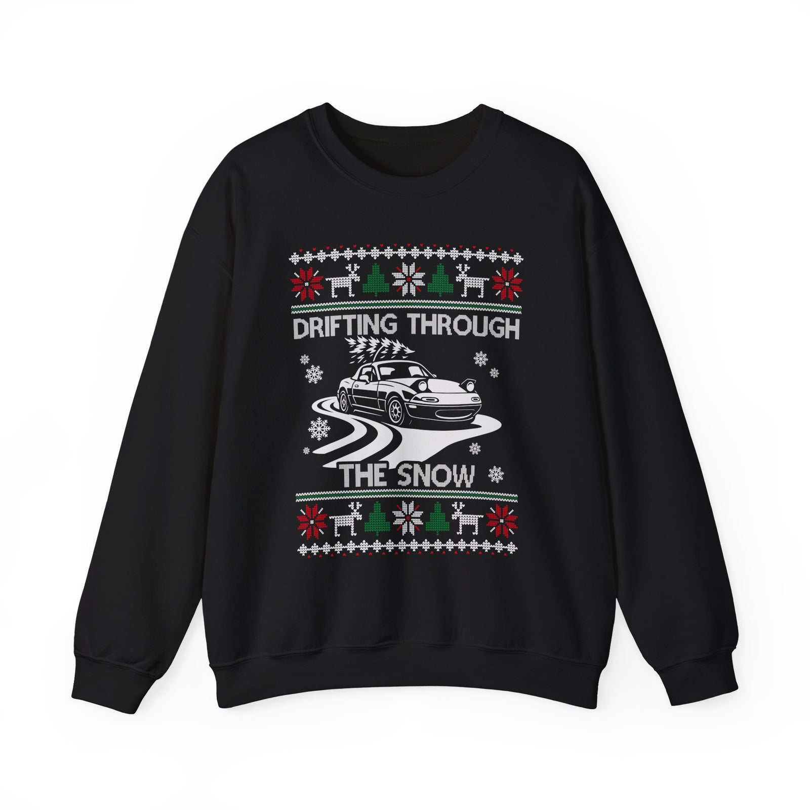 Miata Drifting Ugly Christmas Sweatshirt