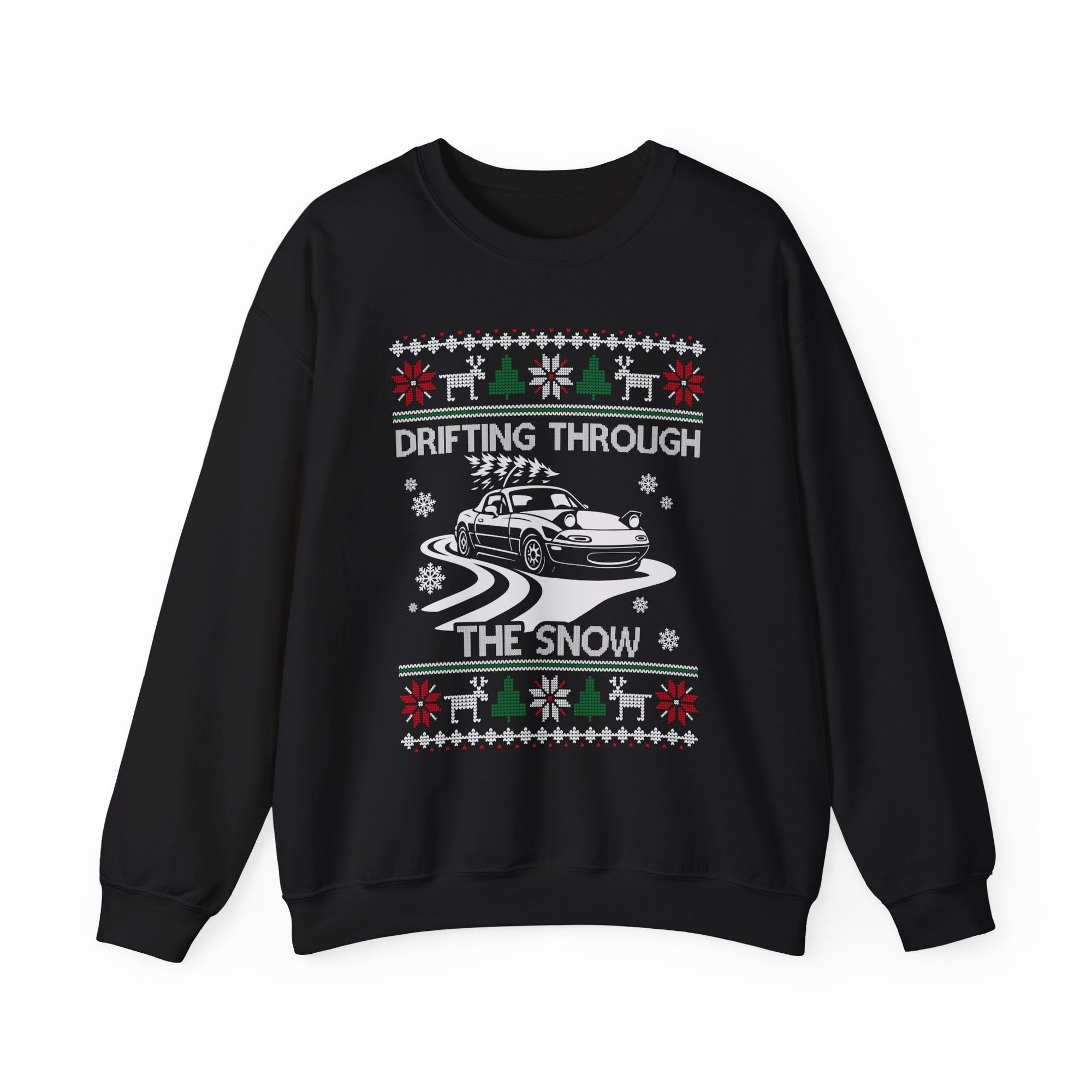Miata Drifting Ugly Christmas Sweatshirt