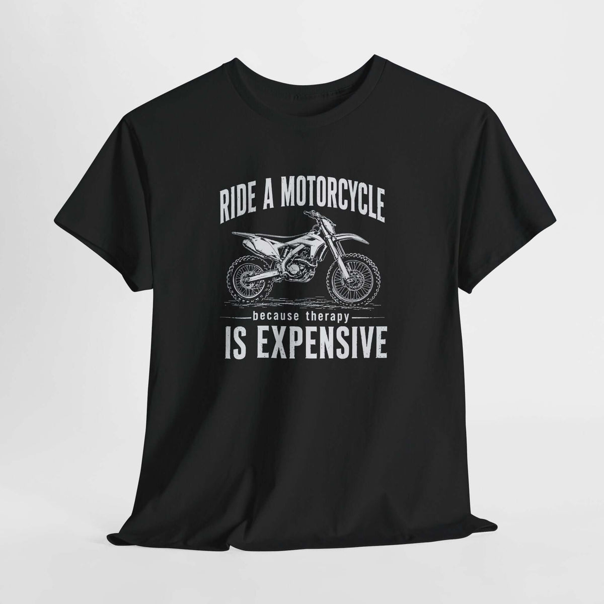 Dirt bike t-shirt front print, charcoal color