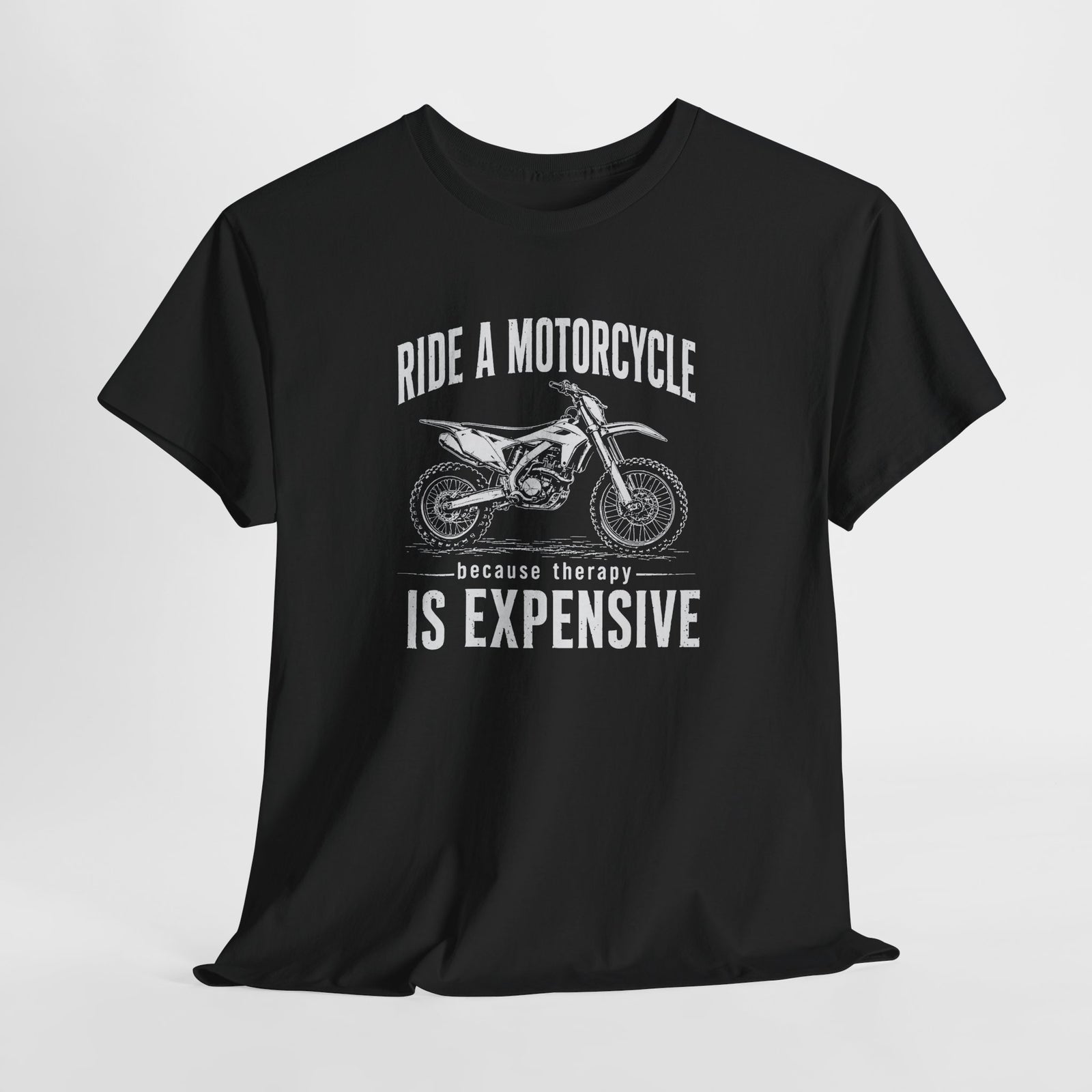 Dirt bike t-shirt front print, charcoal color