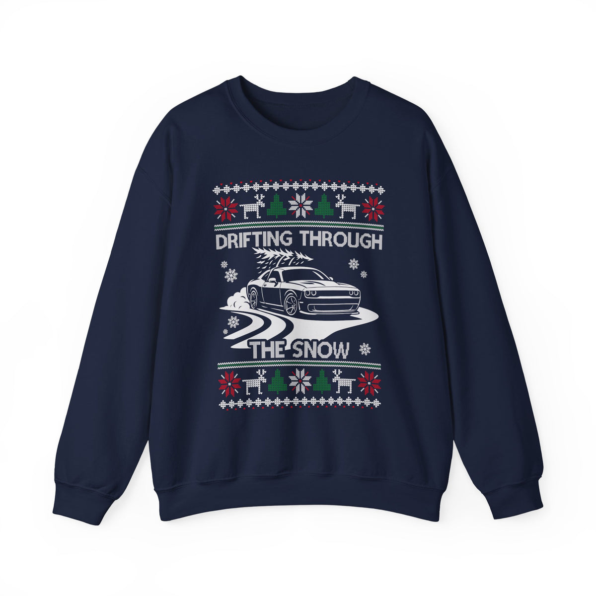 Custom Car Drifting Through the Snow Sweatshirt