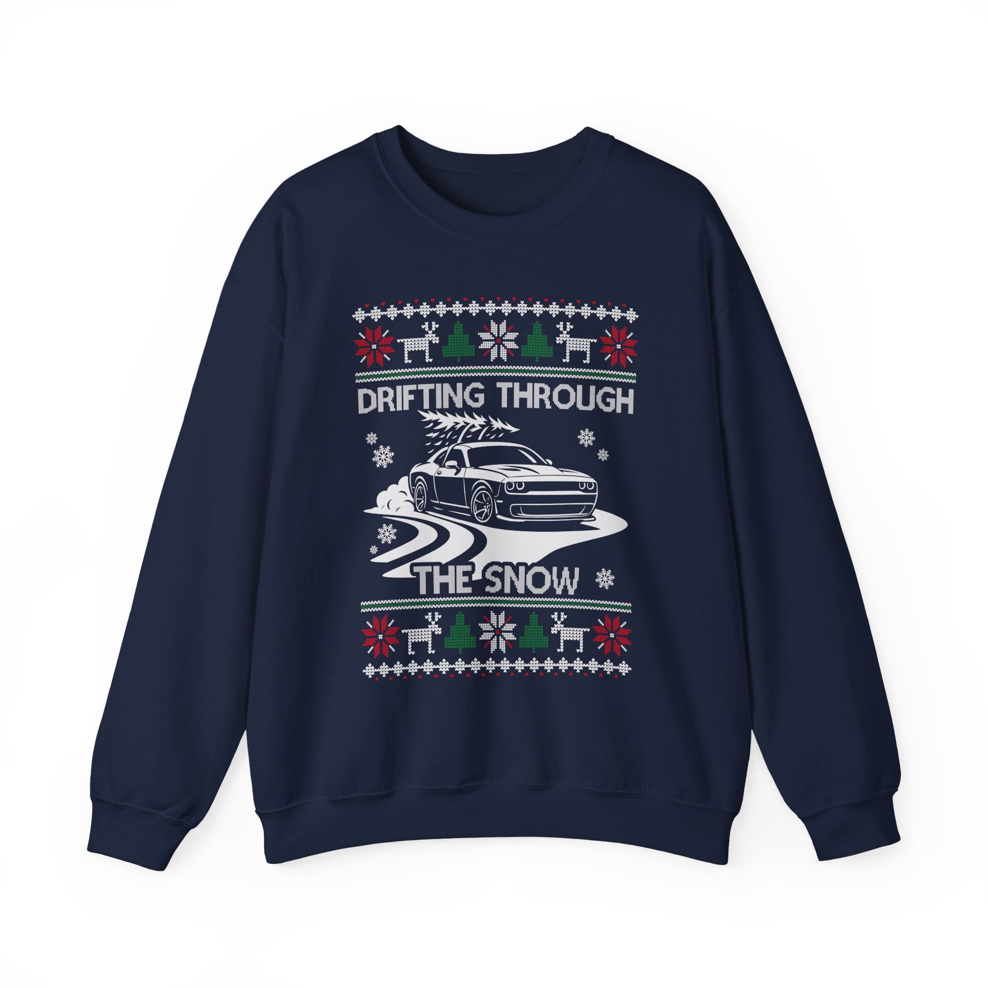 Custom Car Drifting Through the Snow Sweatshirt