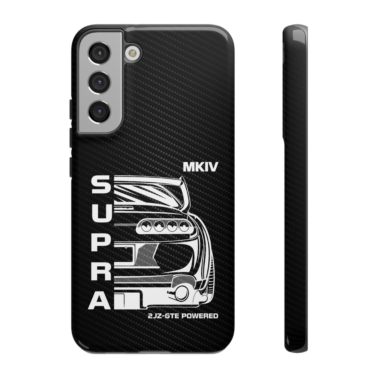 JDM Back View Tough Phone Case - Samsung Galaxy S22 Plus, glossy, front and side view