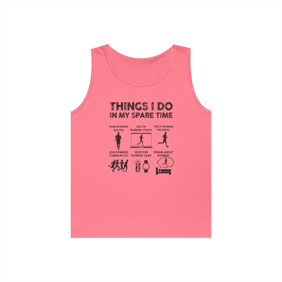Funny Running Tank Top for Men, Things I Do In My Spare Time Sleeveless Shirt, Marathon Runner Gift, Gym Workout Singlet