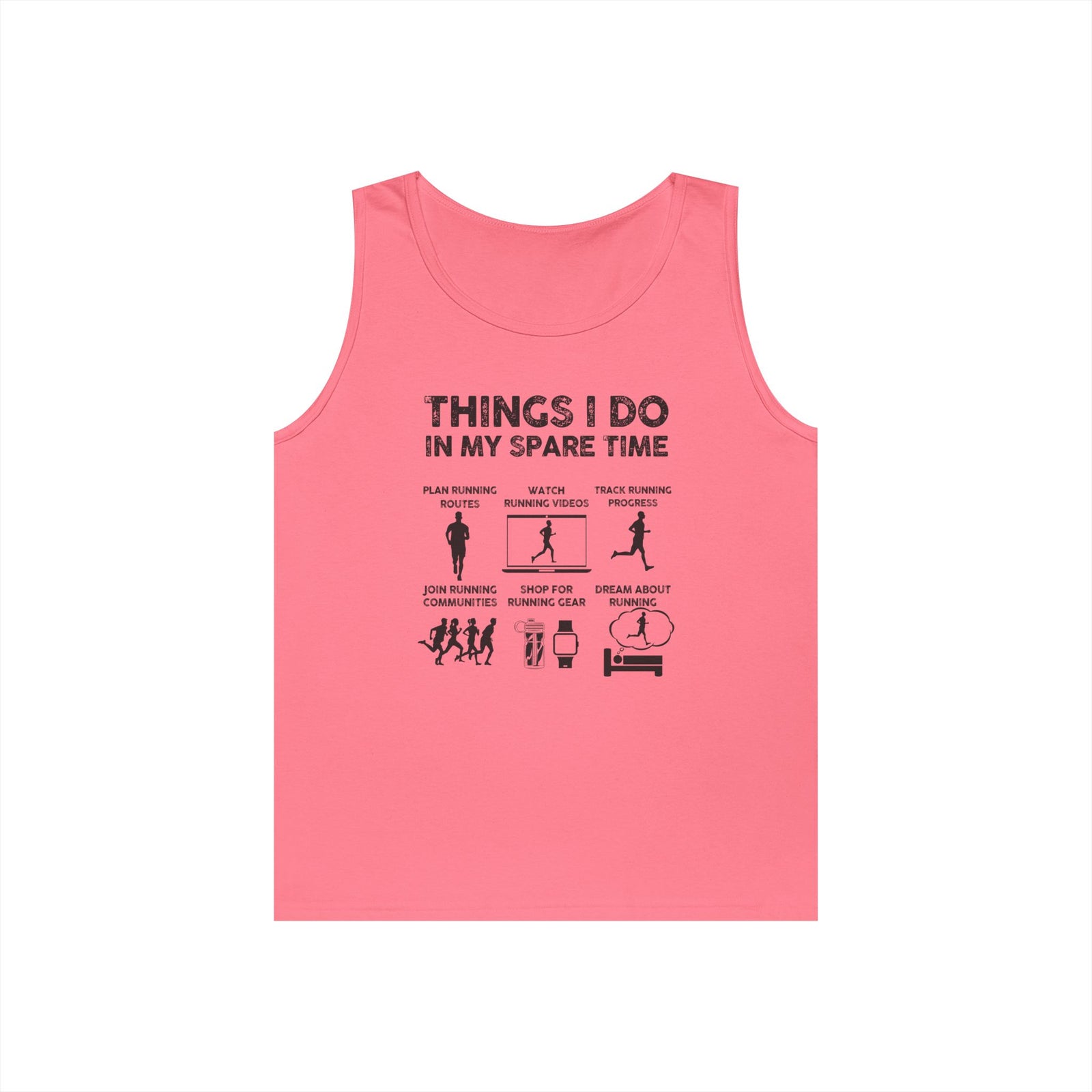 Funny Running Tank Top for Men, Things I Do In My Spare Time Sleeveless Shirt, Marathon Runner Gift, Gym Workout Singlet