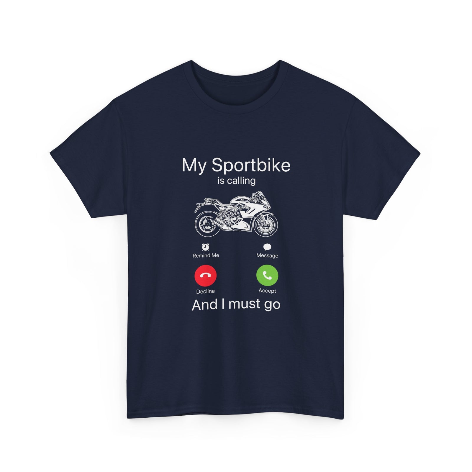 My Sportbike is Calling t-shirt - dark heather motorcycle rider shirt - sportbike gift