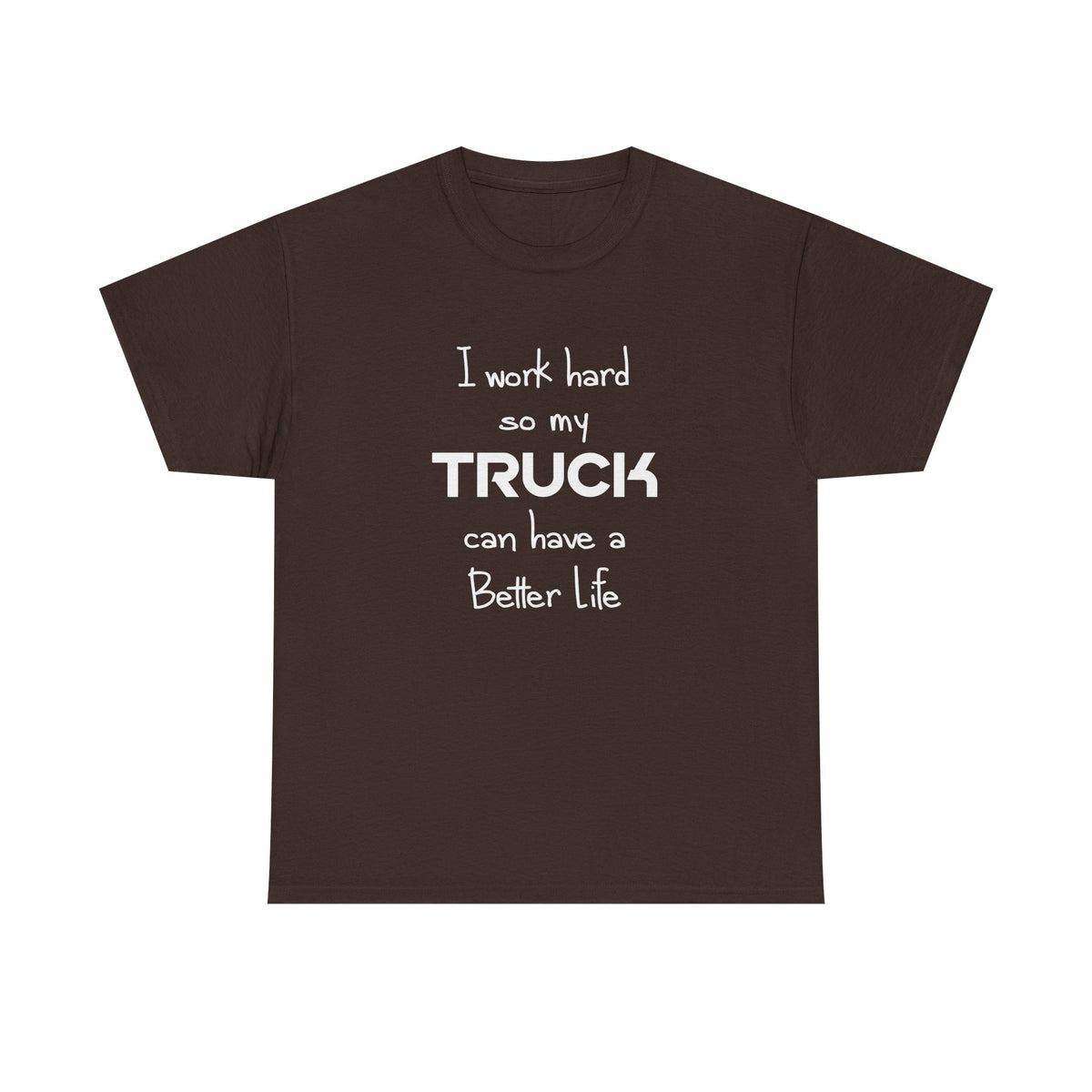 Truck enthusiast gift t-shirt lifestyle shot - pickup truck lover apparel