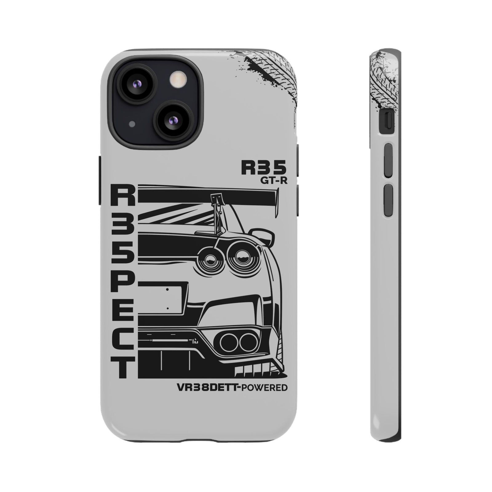 JDM Front View Tough Phone Case - iPhone 13 Mini, glossy, front and side view