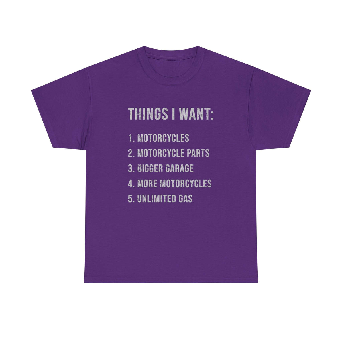 Biker Things I Want t-shirt - funny motorcycle enthusiast gift