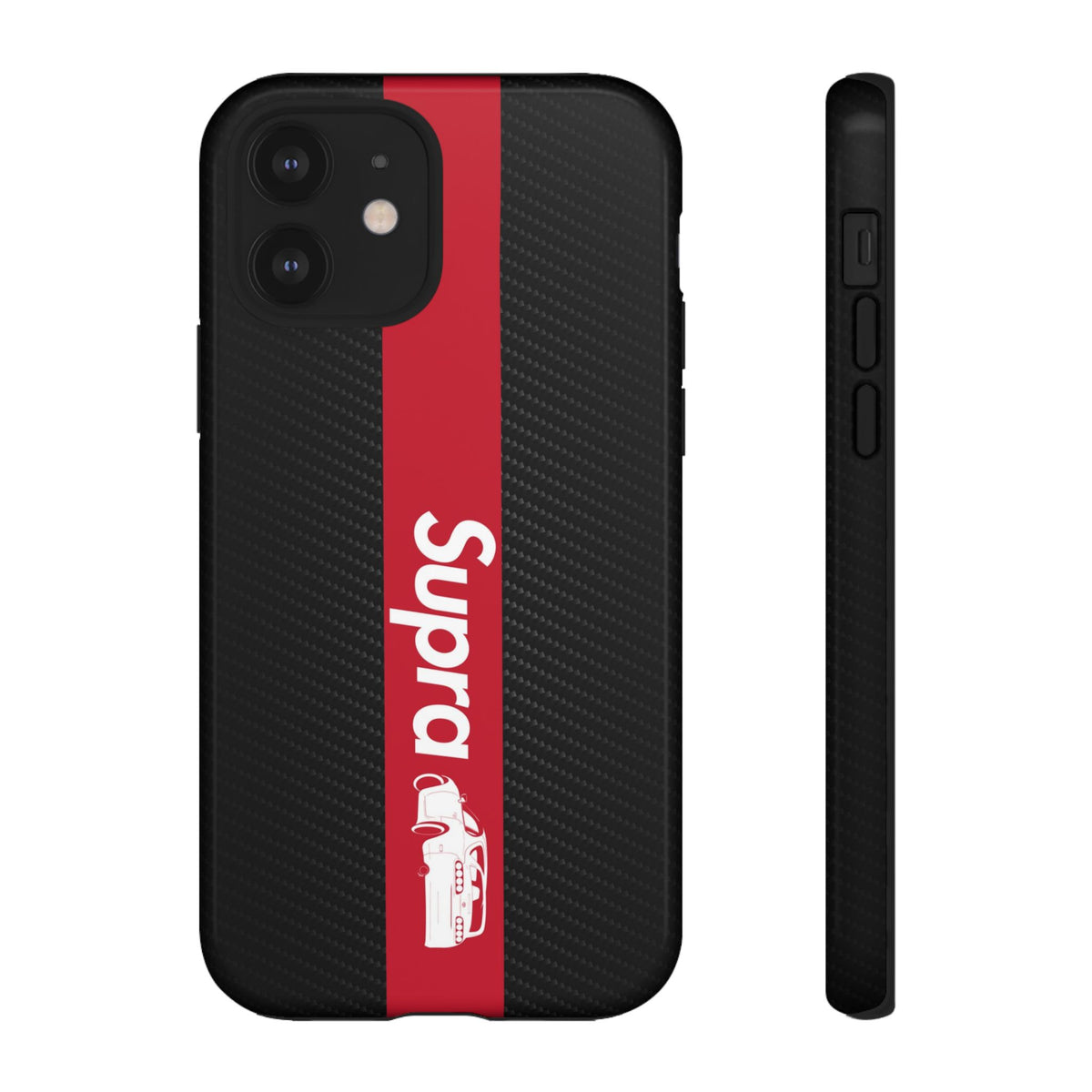 JDM Style Design Tough Phone Case - iPhone 12, glossy, front and side view