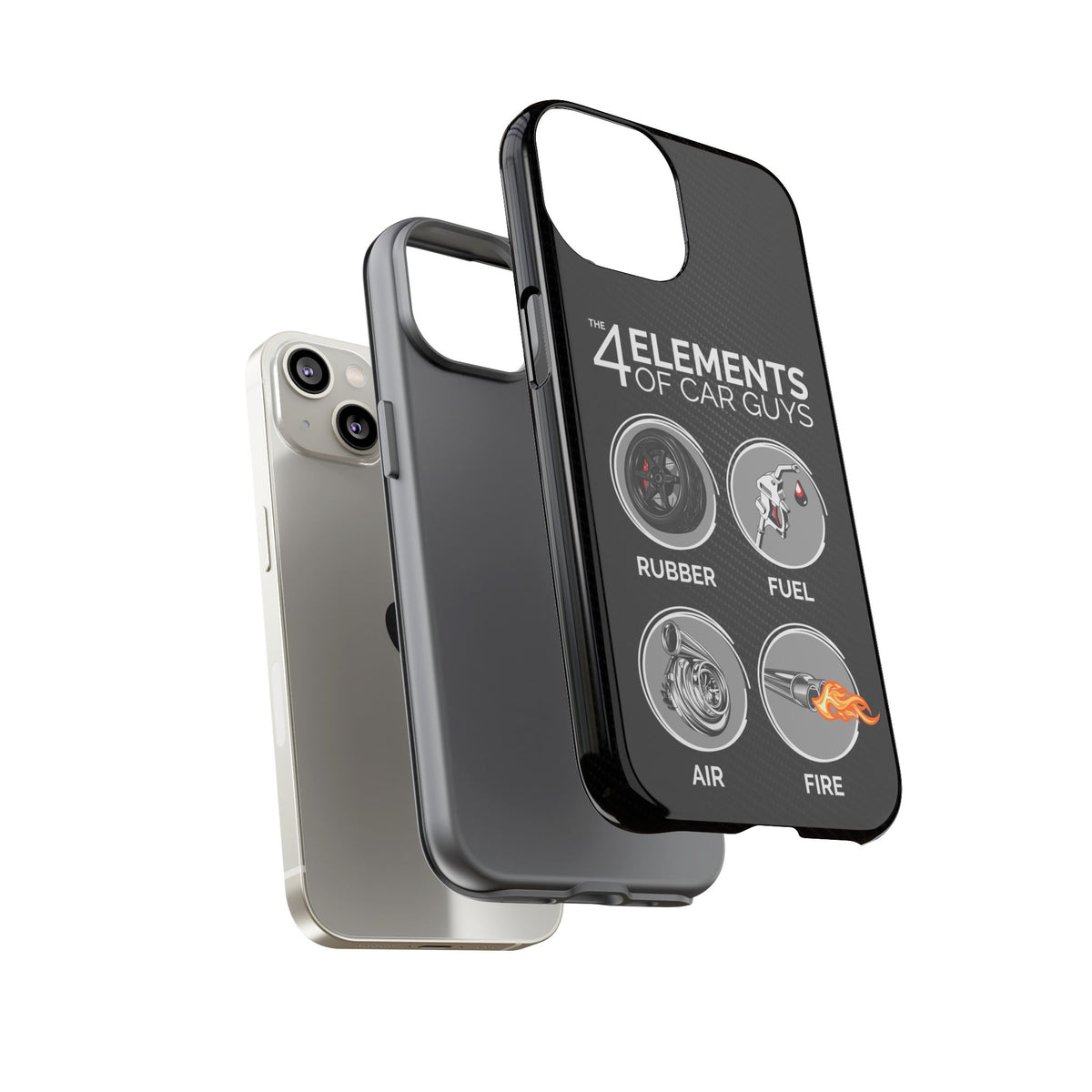 The 4 Elements of Car Guys Tough Phone Case | Funny Car Lover Gift