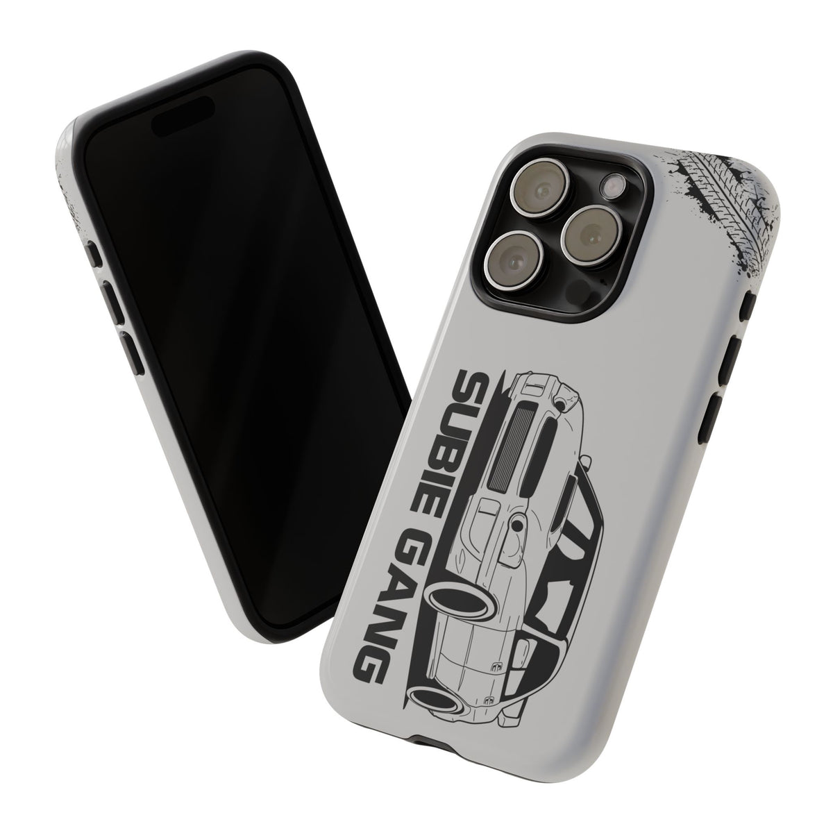 JDM Gang Tough Phone Case - iPhone 15 Pro, glossy, front and back view