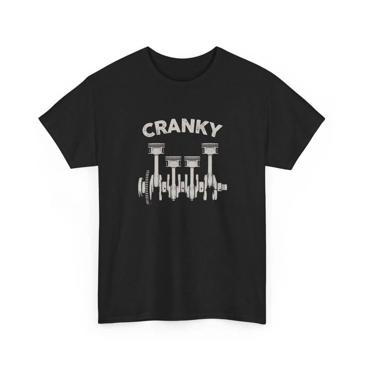 Cranky Mechanic T-Shirt | Funny Crankshaft Car Guy Tee