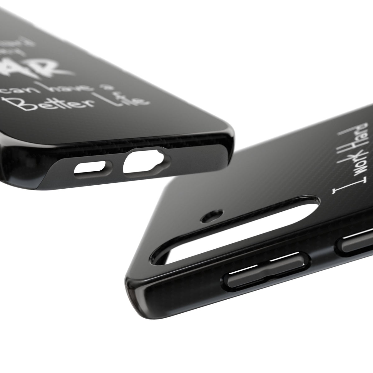 Working Hard For My Car Tough Phone Case - Samsung Galaxy S24, edge and port close-up