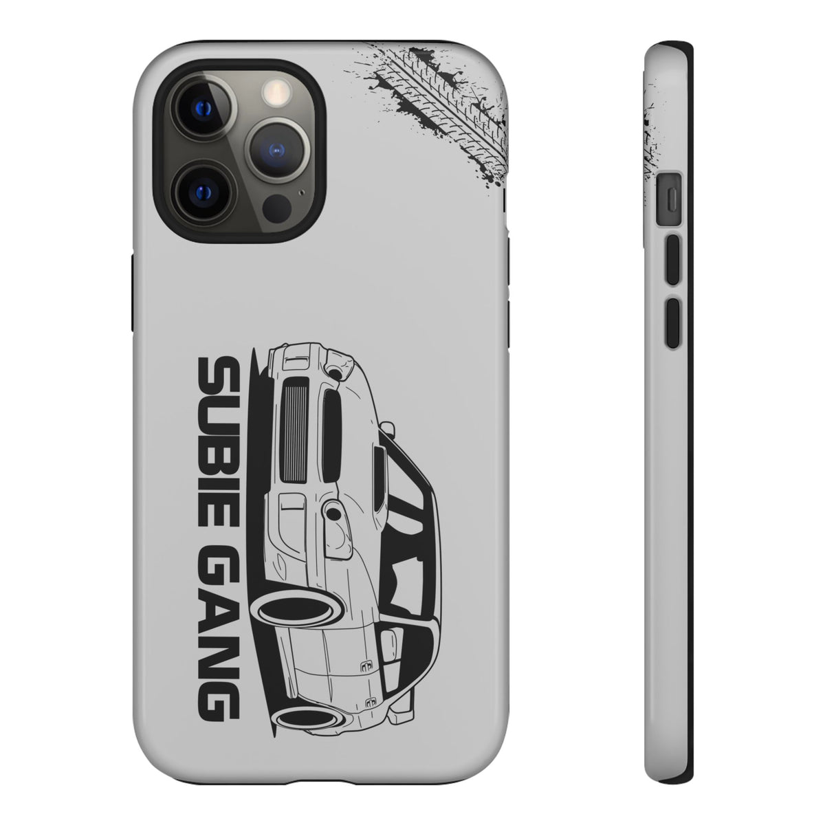JDM Gang Tough Phone Case - iPhone 12 Pro Max, glossy, front and side view