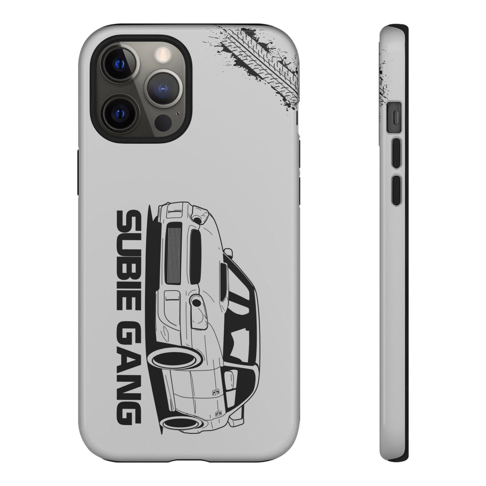 JDM Gang Tough Phone Case - iPhone 12 Pro Max, glossy, front and side view