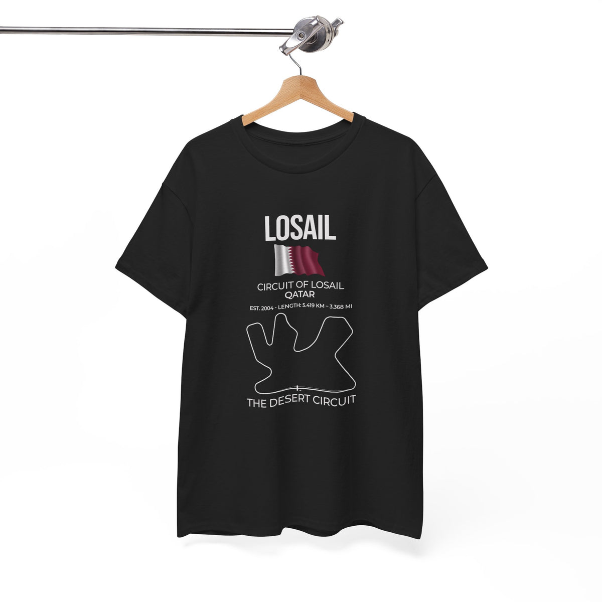 Losail Race Track T-Shirt tee front view - gearhead gift