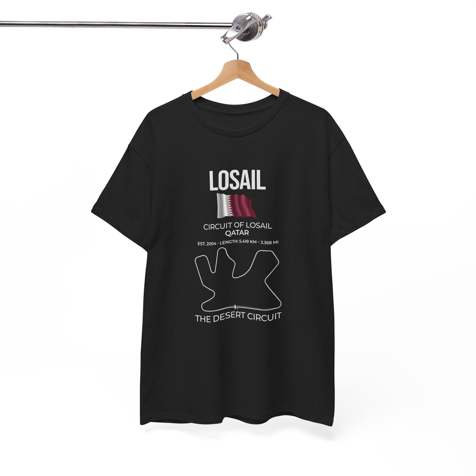 Losail Race Track T-Shirt tee front view - gearhead gift