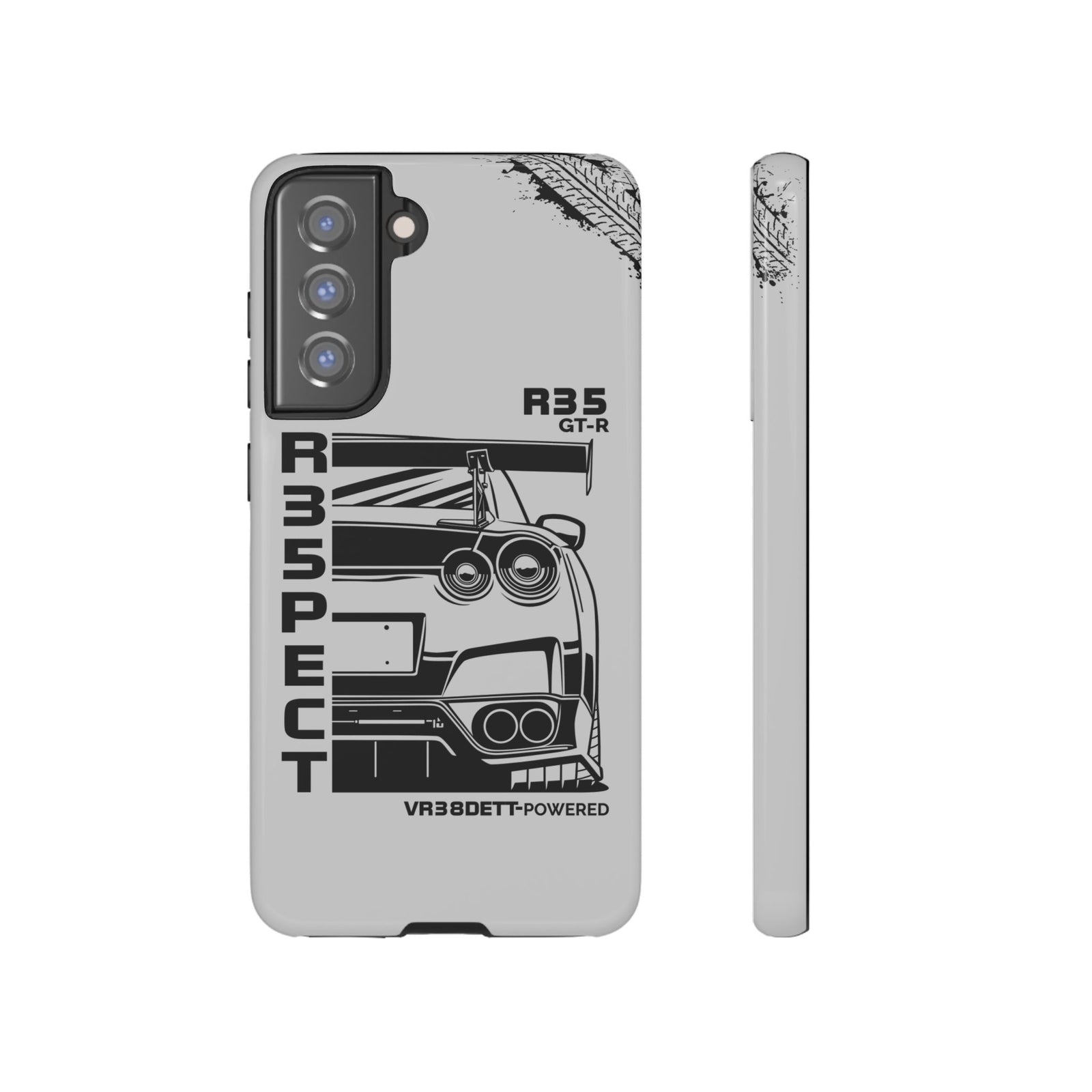 JDM Front View Tough Phone Case - Samsung Galaxy S21 FE, glossy, front and side view
