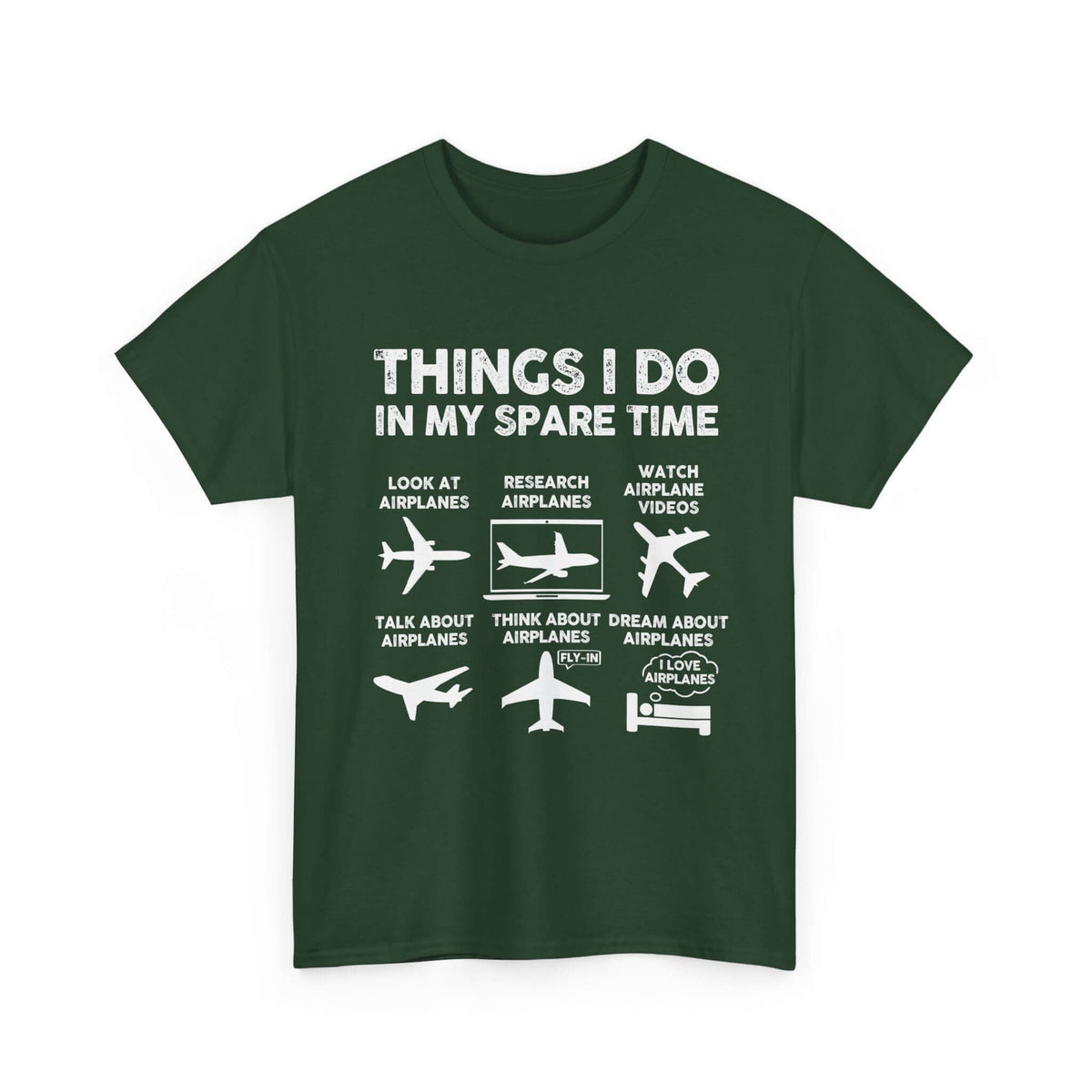 Things I Do in My Spare Time Aviation T-Shirt | Funny Pilot Gift