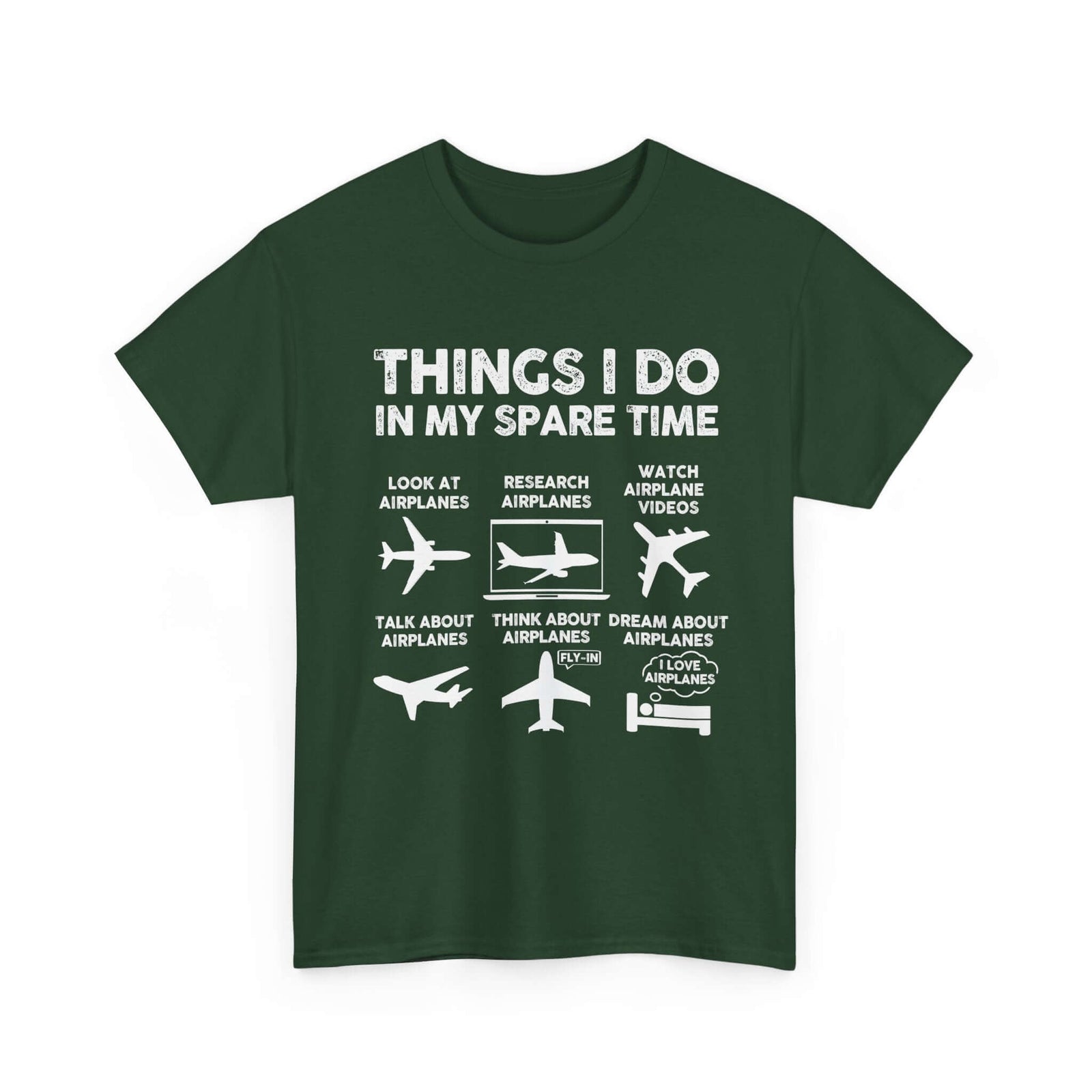 Things I Do in My Spare Time Aviation T-Shirt | Funny Pilot Gift