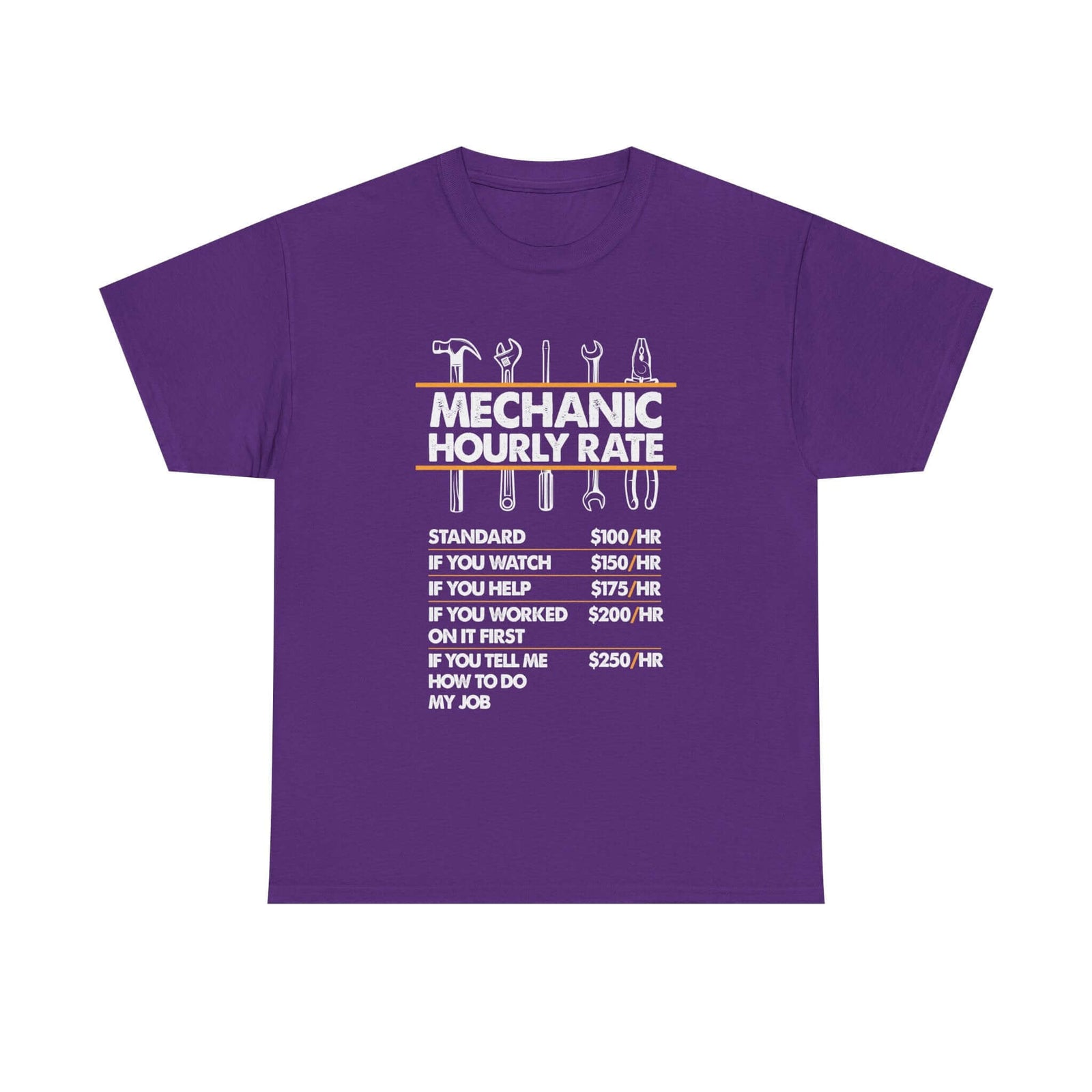 Mechanic Hour Rate T-Shirt shirt - great gift for car fans