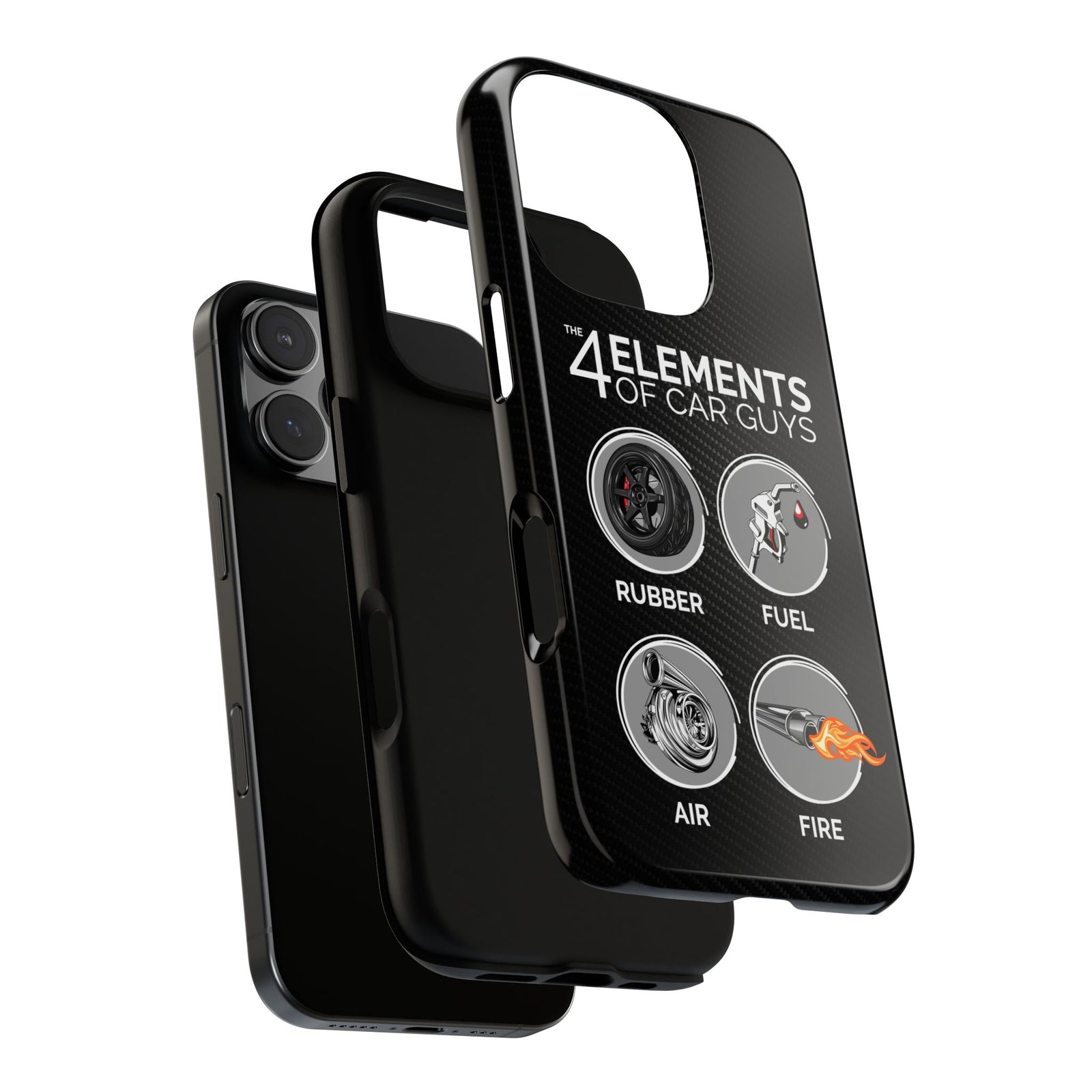 The 4 Elements of Car Guys Tough Phone Case | Funny Car Lover Gift
