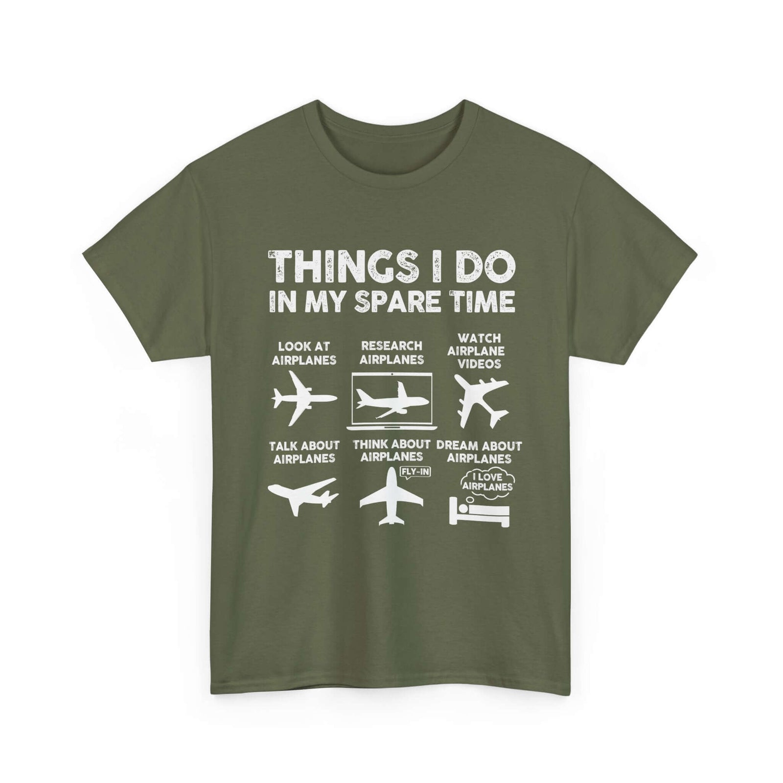 Things I Do in My Spare Time Aviation T-Shirt | Funny Pilot Gift