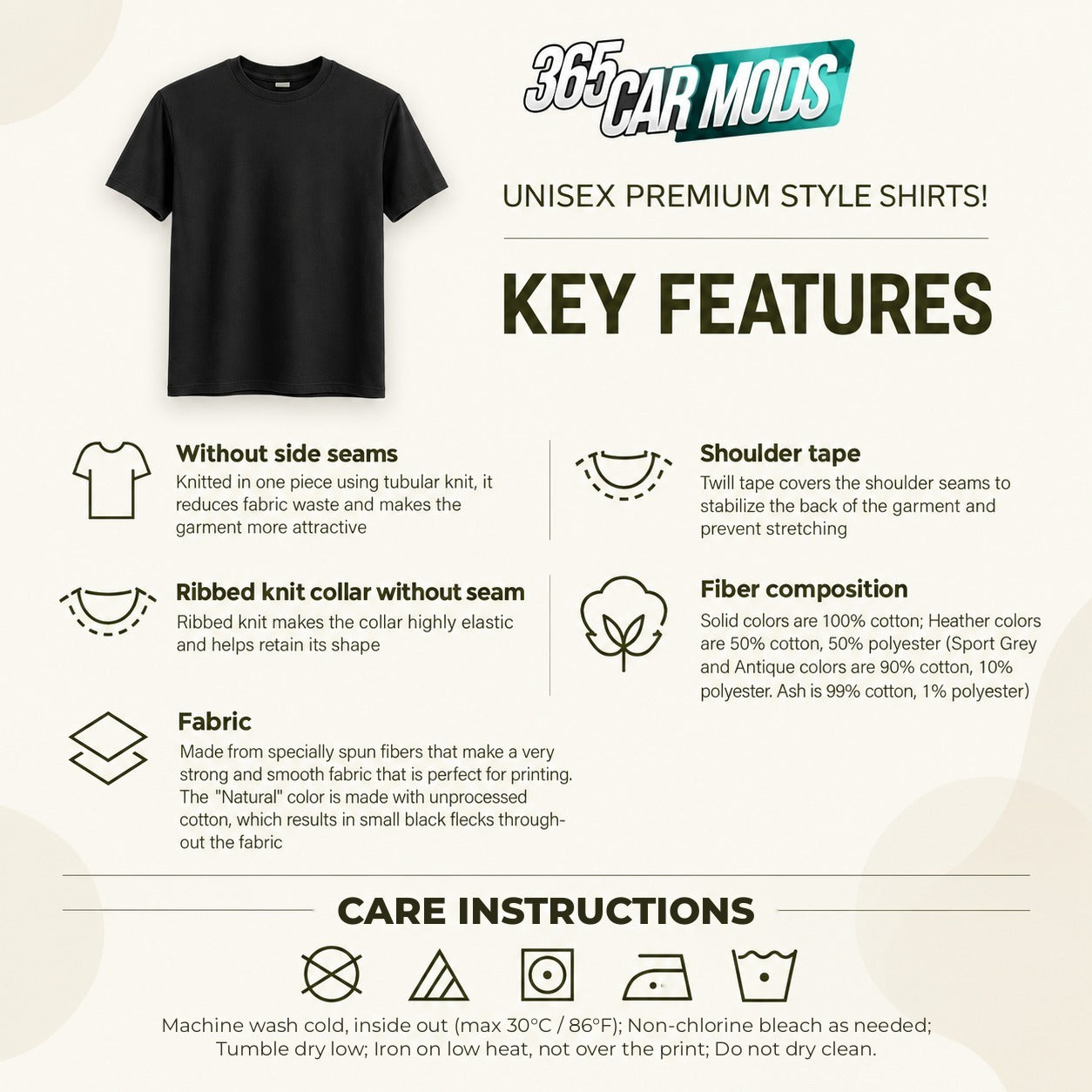 Gildan 5000 T-shirt key features