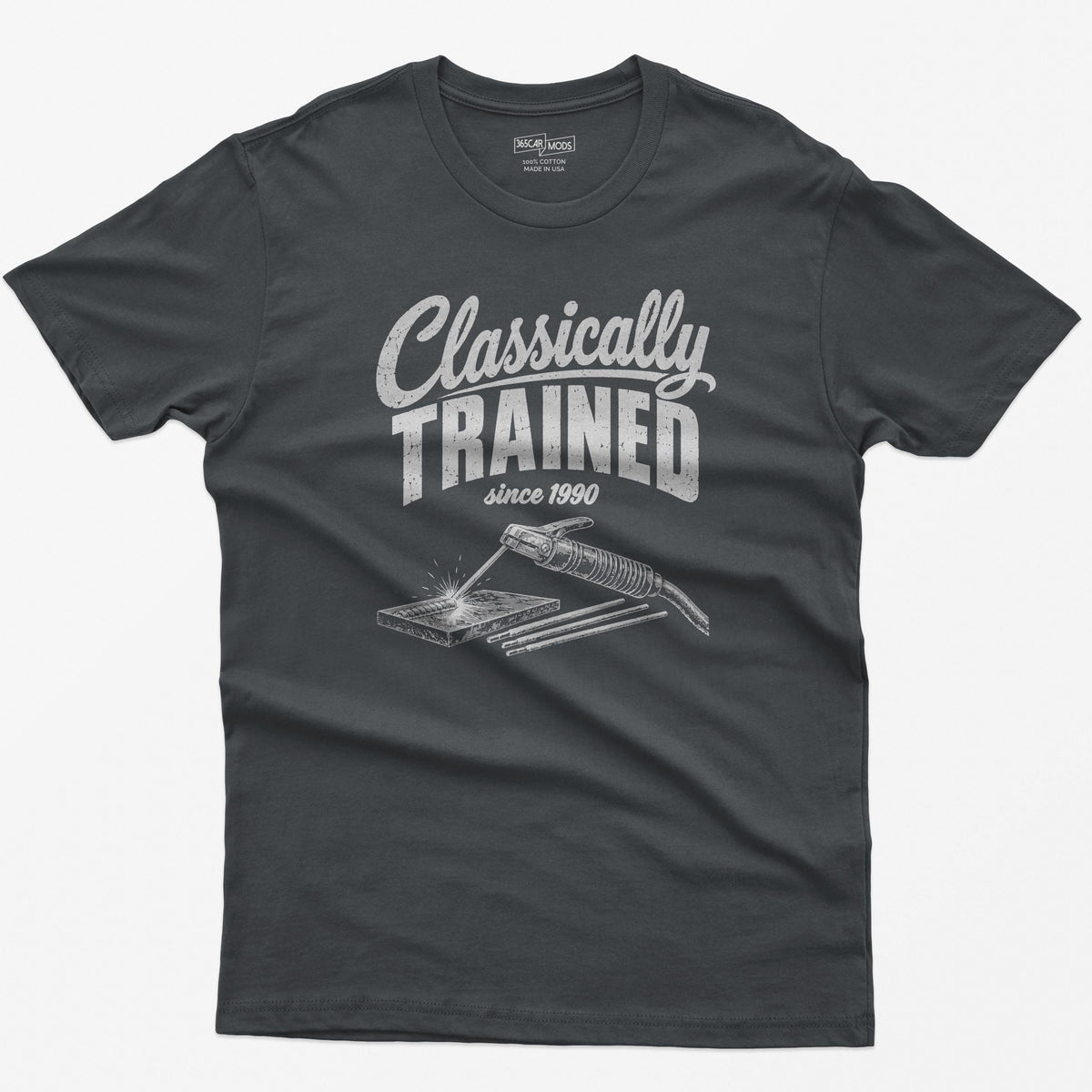 Classically Trained Welder T-Shirt in Charcoal