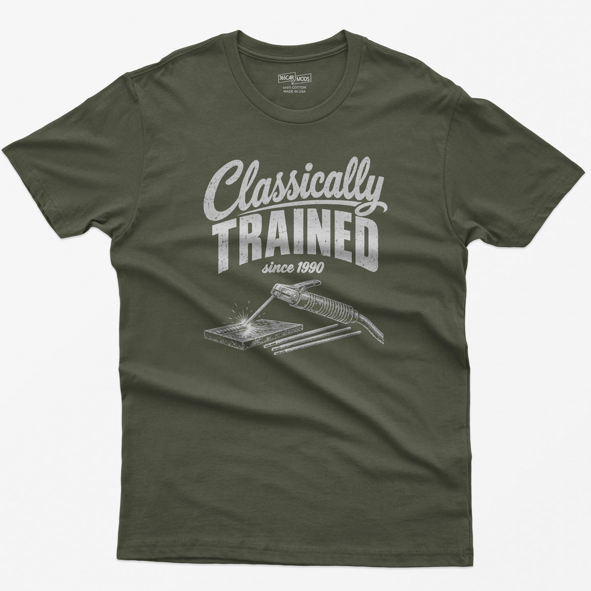 Classically Trained Welder T-Shirt in Military Green