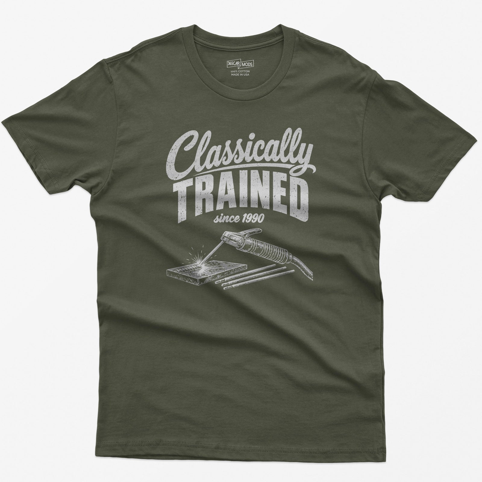 Classically Trained Welder T-Shirt in Military Green