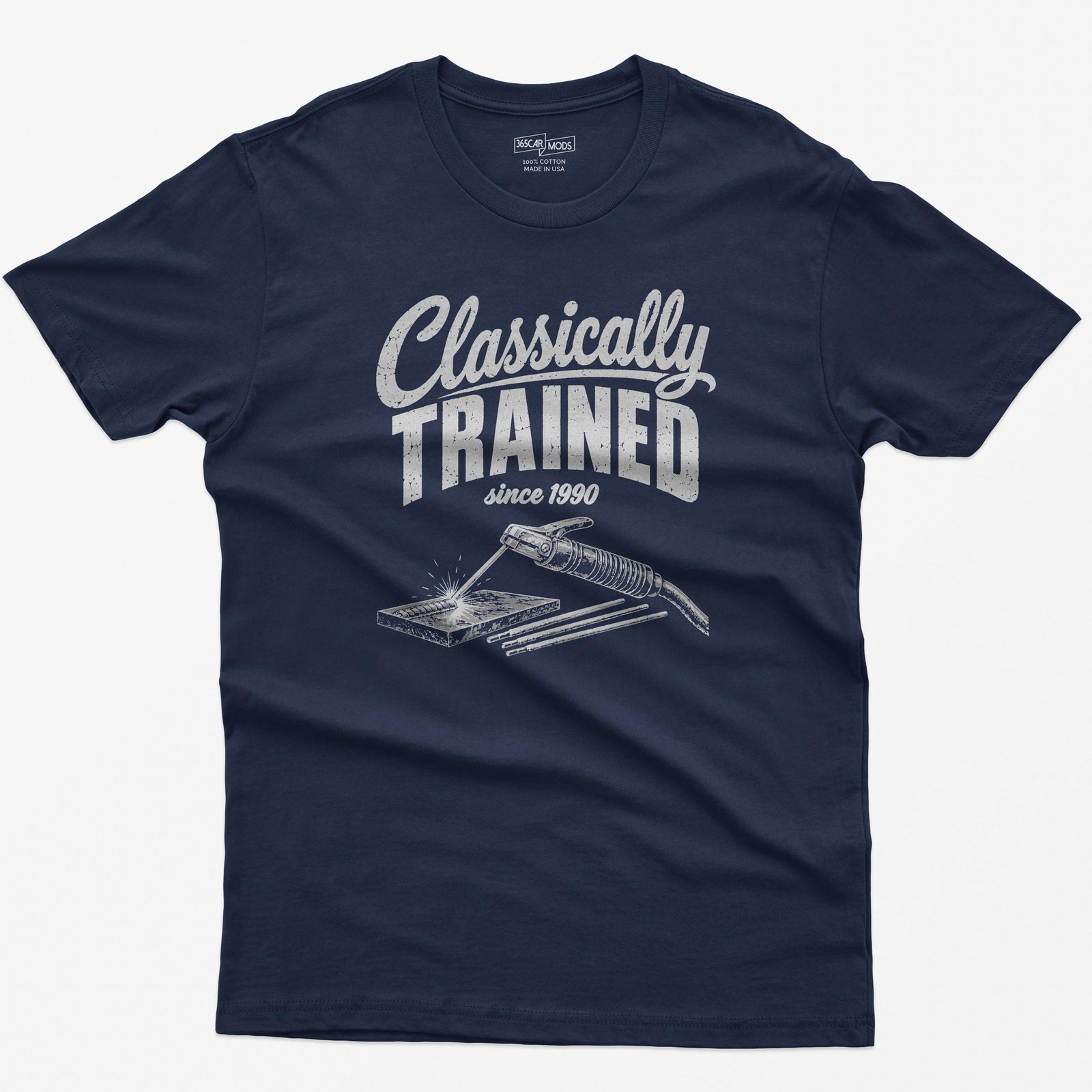 Classically Trained Welder T-Shirt in Navy