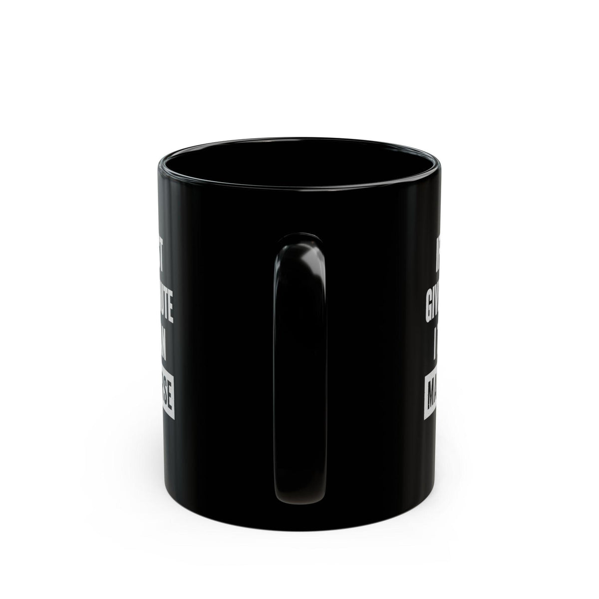 11 oz Give Me A Minute mug, back view