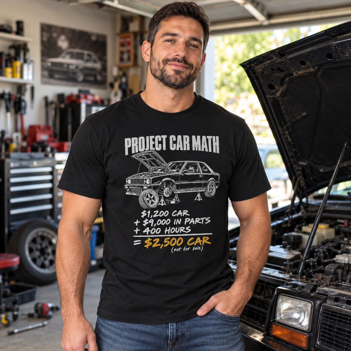 Project Car Math T-Shirt - lifestyle photo