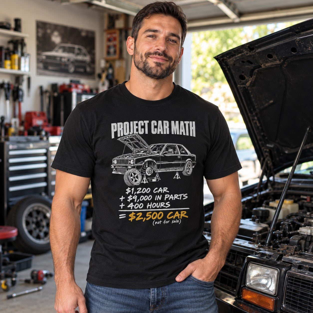 Project Car Math T-Shirt - lifestyle photo