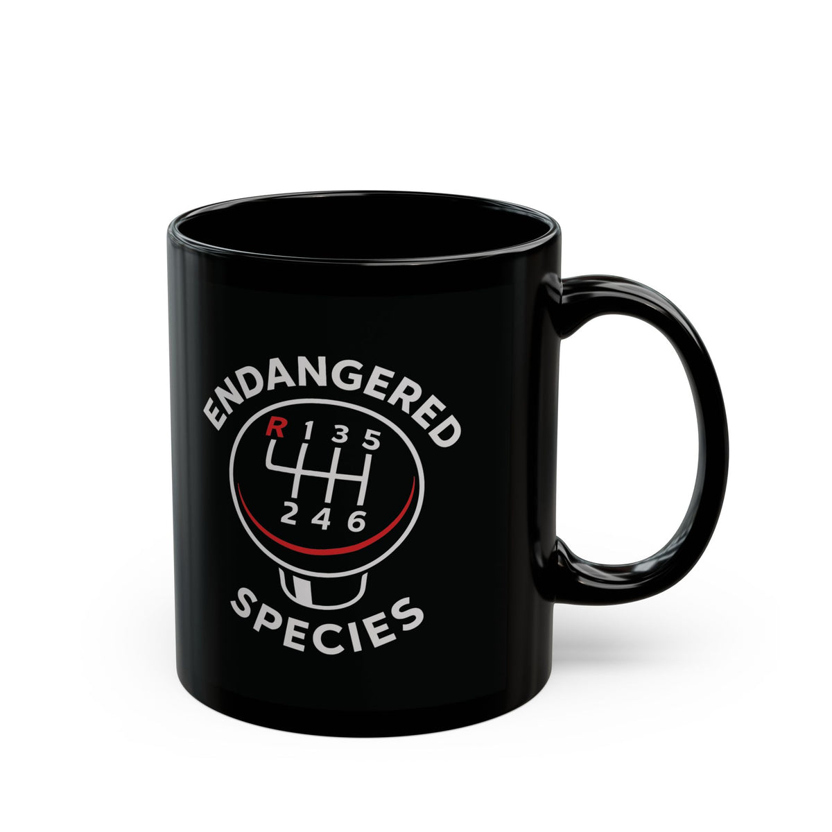 Endangered Species Stick Shift Mug ceramic coffee mug - gift for car fans