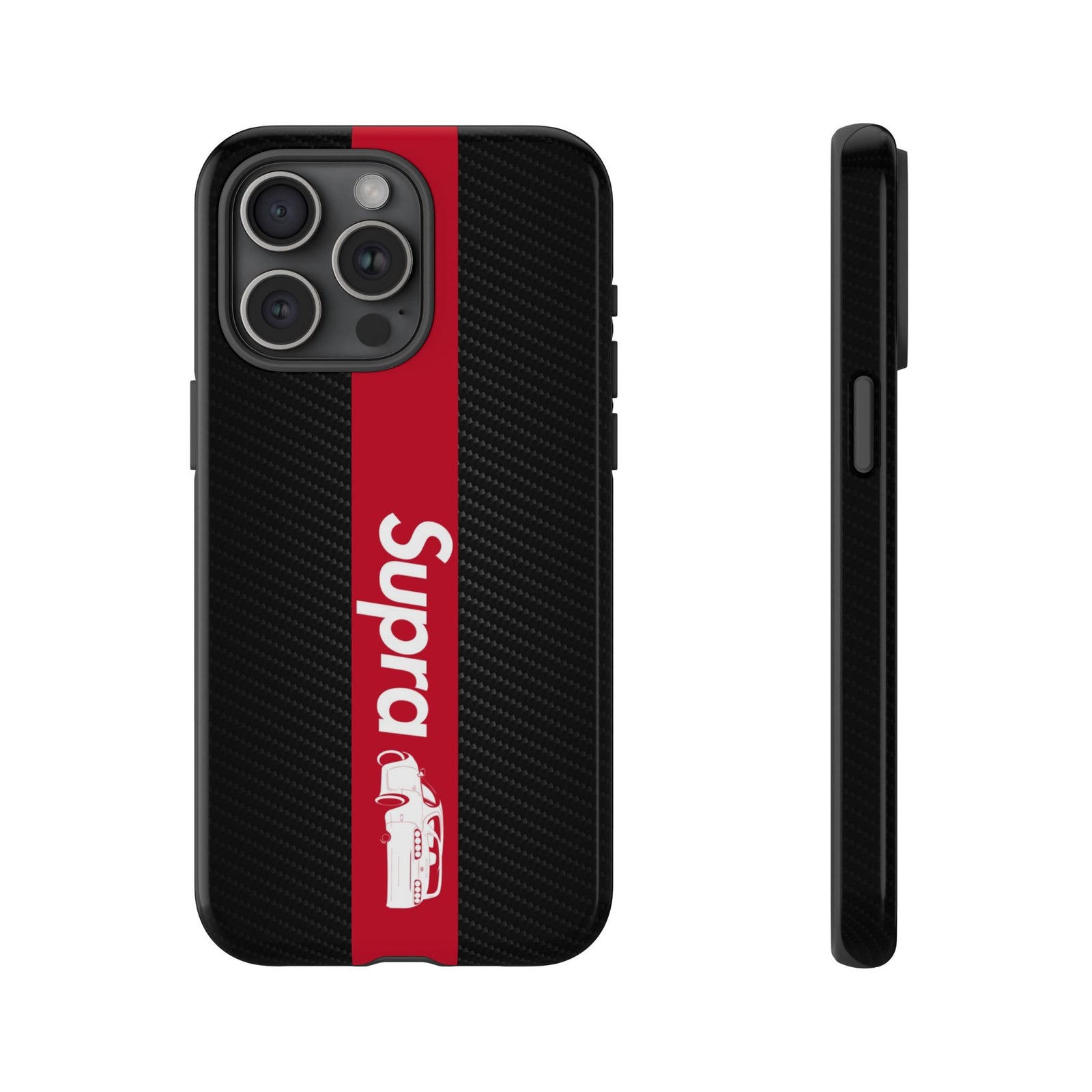 JDM Style Design Tough Phone Case - iPhone 15 Pro Max, glossy, front and side view