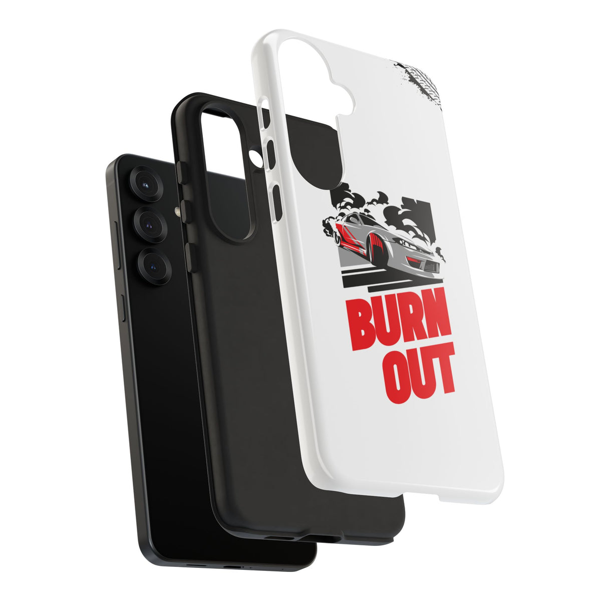 JDM Burnout Tough Car Phone Case - Samsung Galaxy S25 Plus, glossy, dual-layer protection