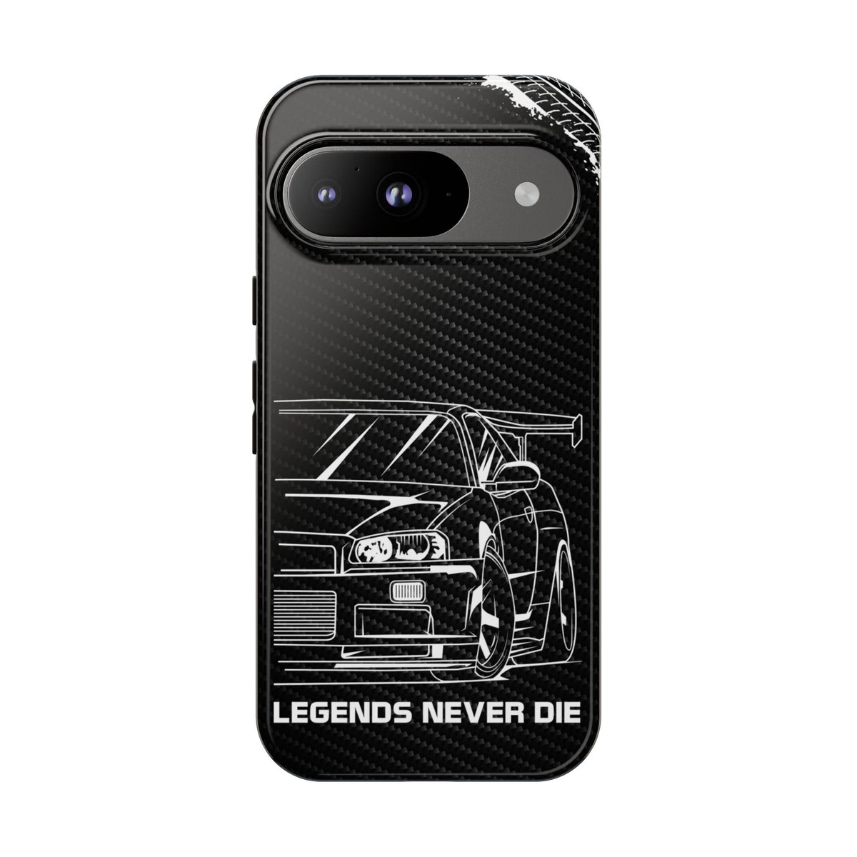 JDM Legends Never Die Tough Phone Case - Google Pixel 9, glossy, front view