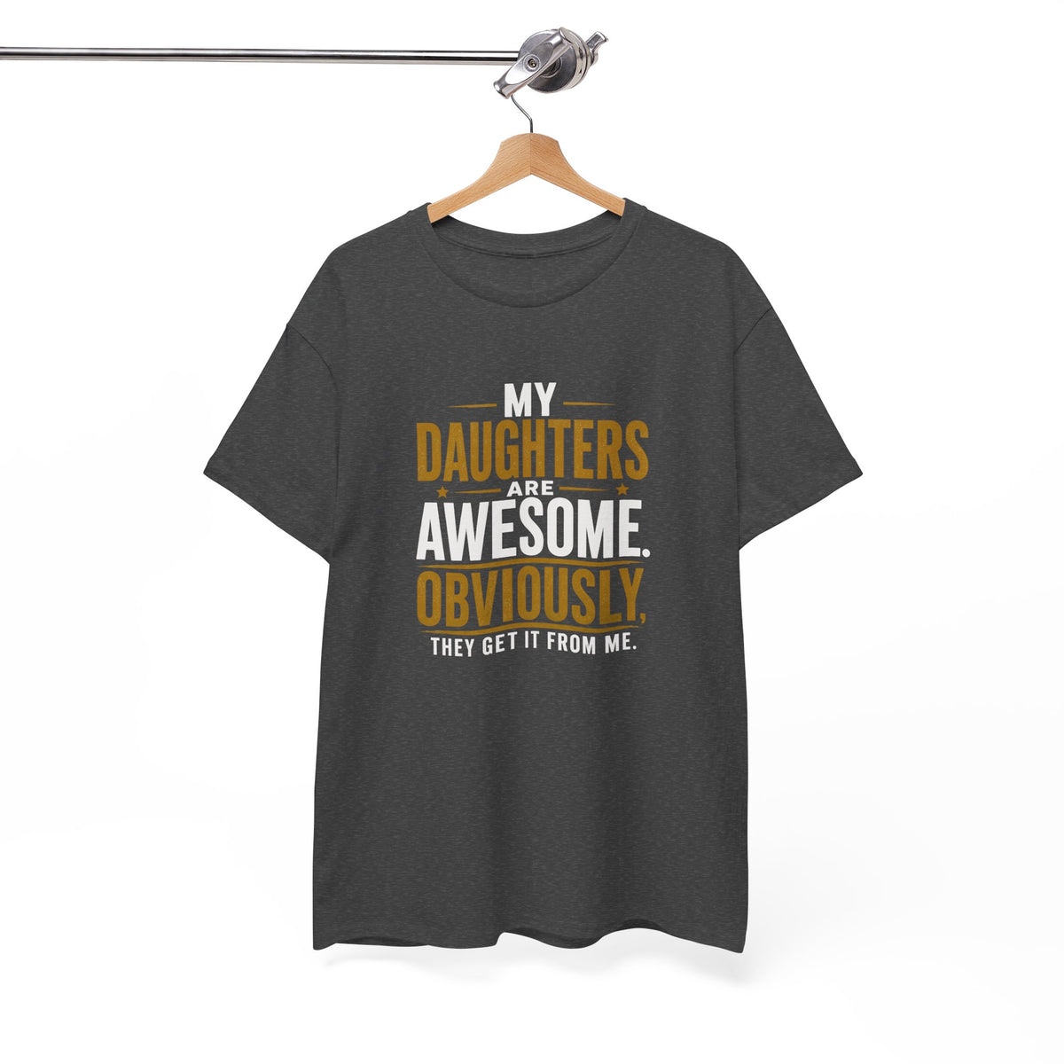 My Daughters Are Awesome shirt in military green | Dad humor tee | 365CarMods
