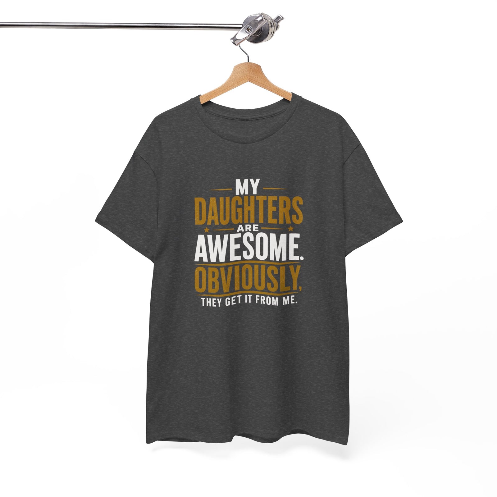 My Daughters Are Awesome shirt in military green | Dad humor tee | 365CarMods