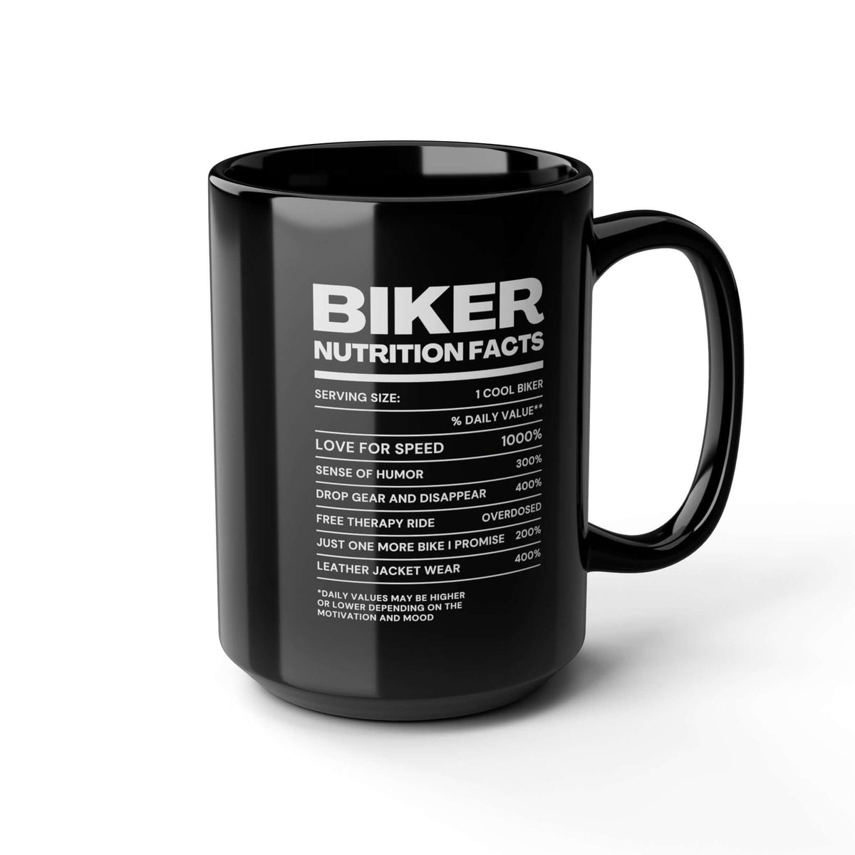Biker Nutrition Facts Coffee Mug coffee mug - funny car guy gift