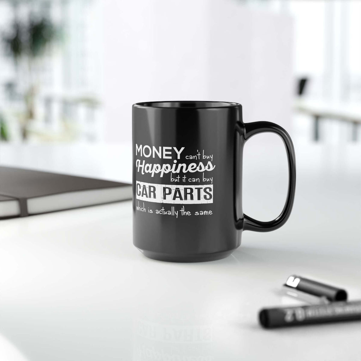 More Car Parts Equals Happiness Mug mug design - petrolhead gift