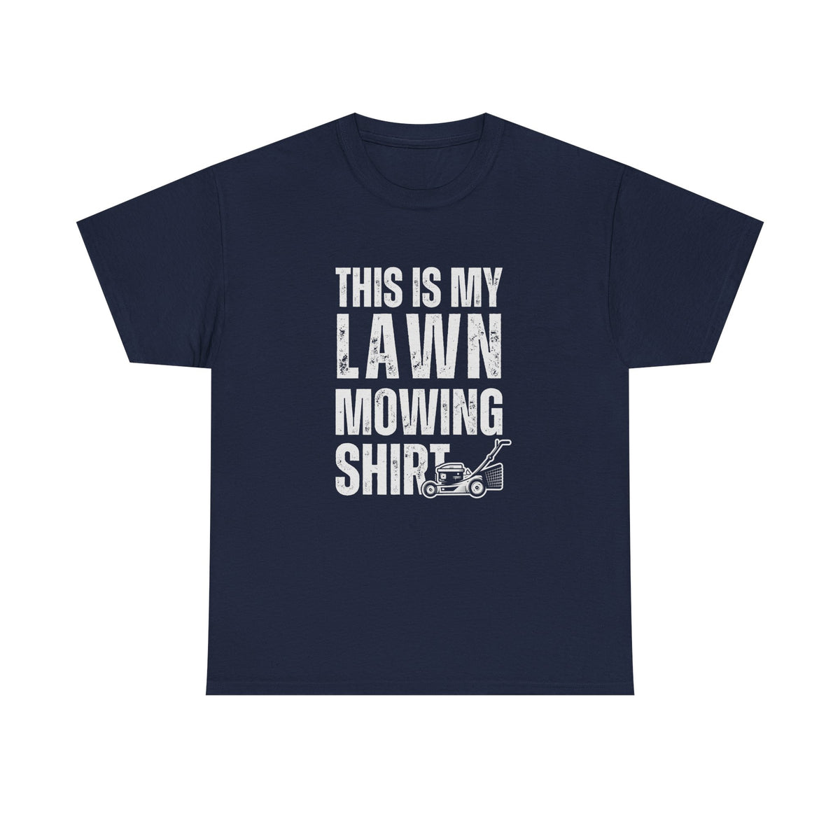 This Is My Lawn Mowing Shirt on model - funny mowing tee