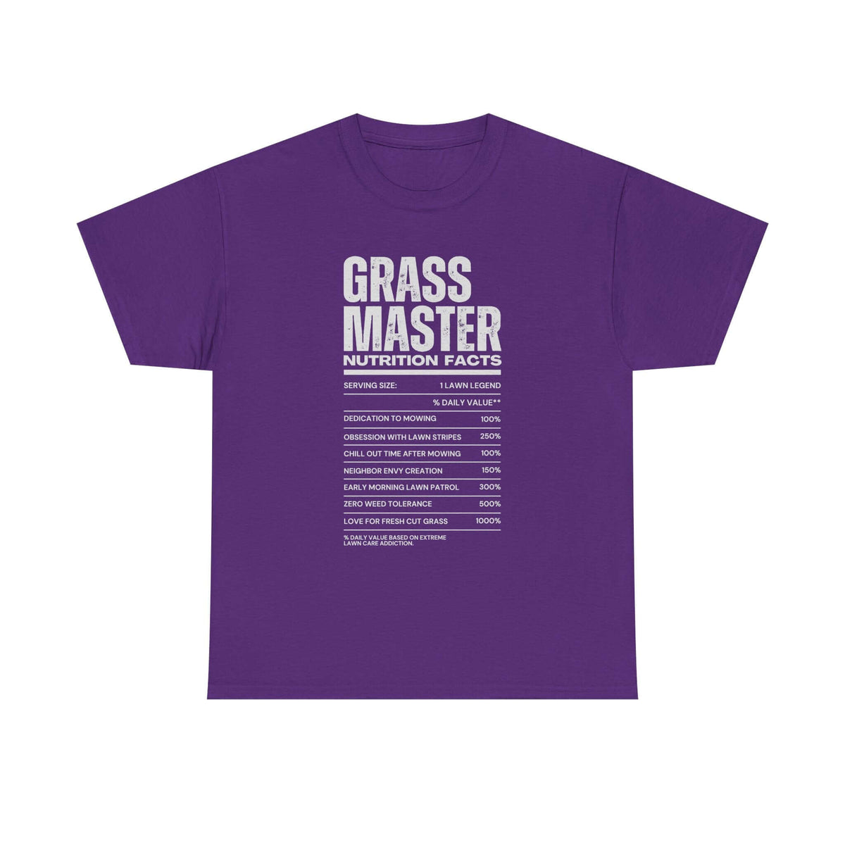 Grass Master Nutrition Facts T-Shirt shirt - great gift for car fans