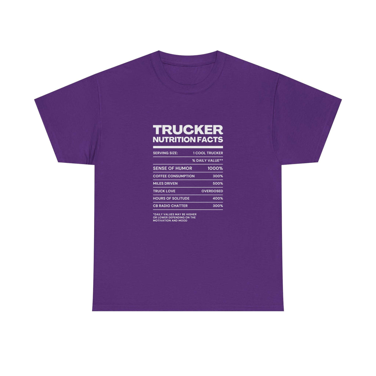 Trucker Nutrition Facts T-Shirt shirt - great gift for car fans
